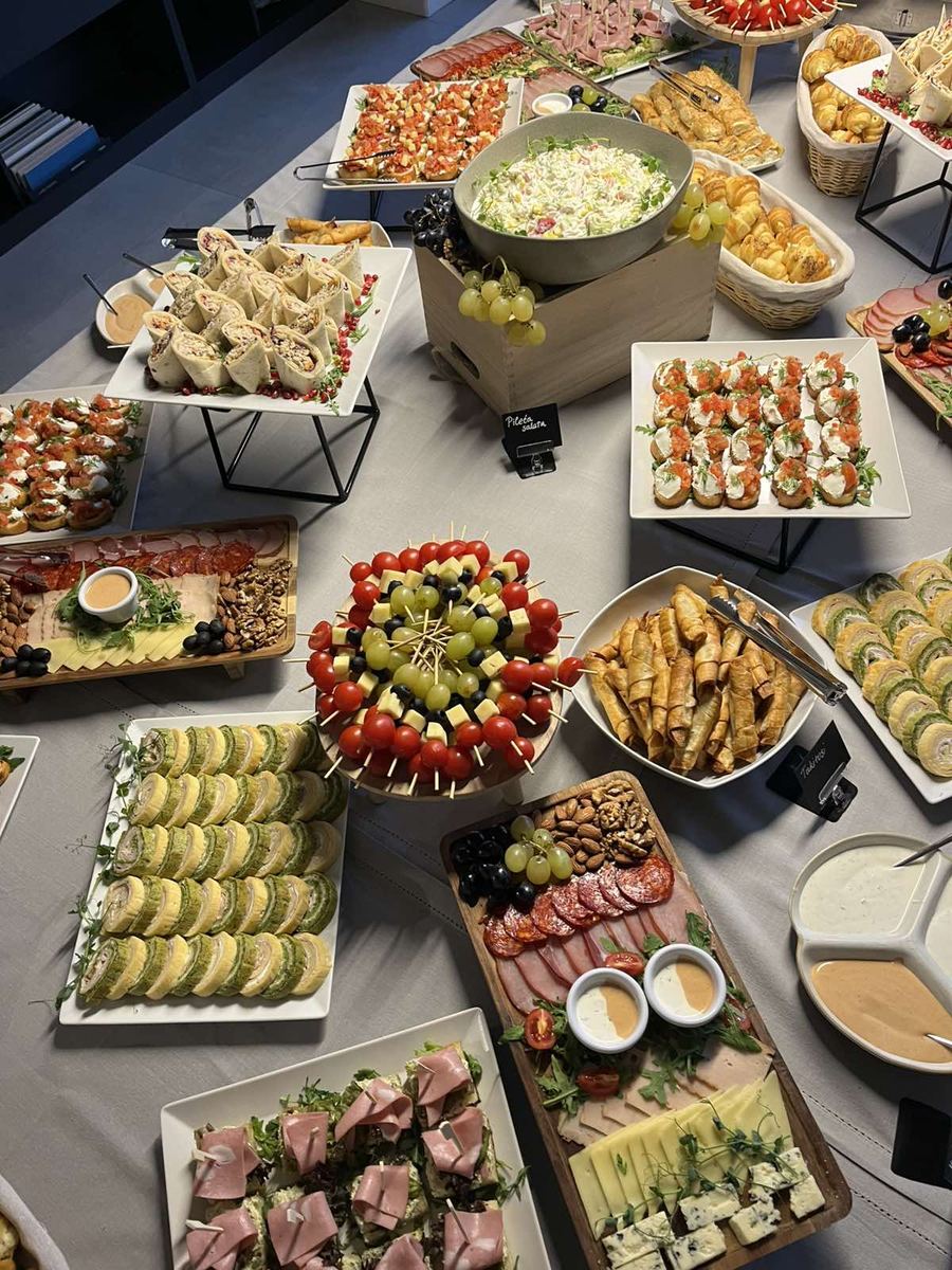 Catering setup for a business event
